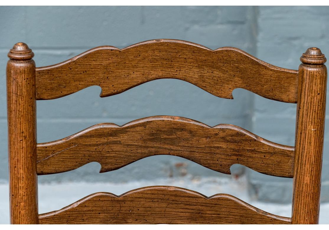 Set di 6 sedie da pranzo con schienale a scaletta in stile country francese in vendita 8