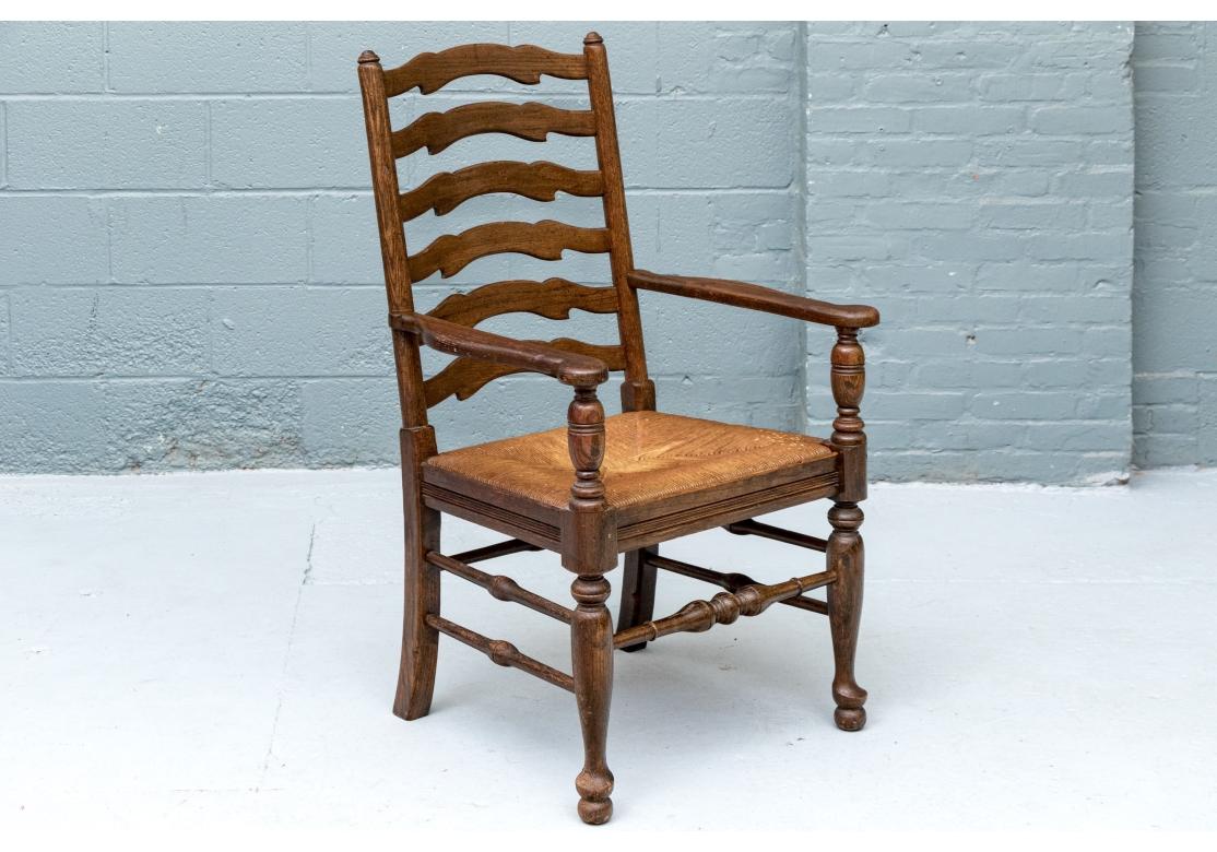 Set di 6 sedie da pranzo con schienale a scaletta in stile country francese in vendita 10