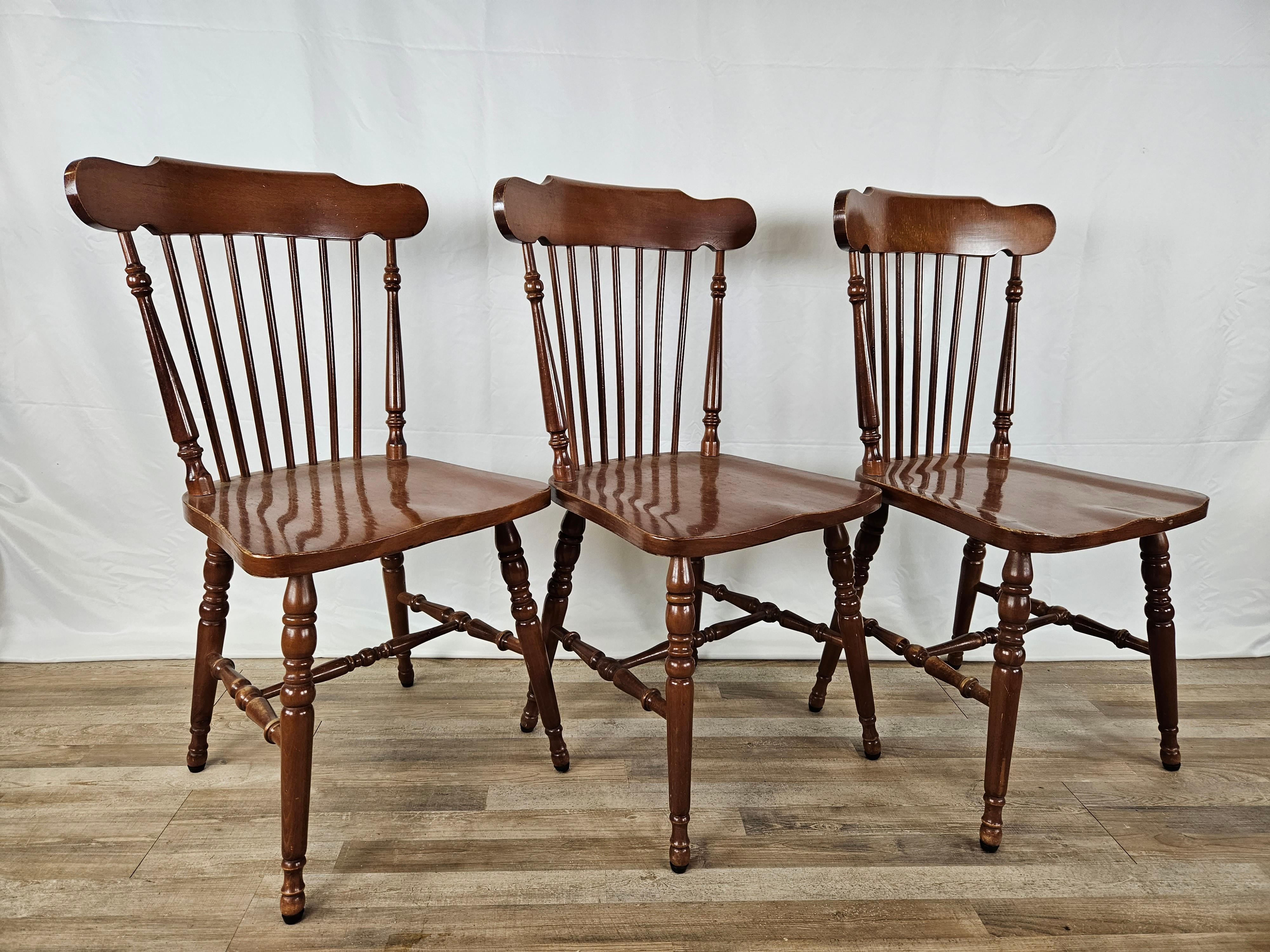 Italian Set of 6 Country Style Chairs from the 1980s