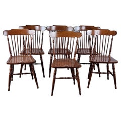 Set of 6 Country Style Chairs from the 1980s