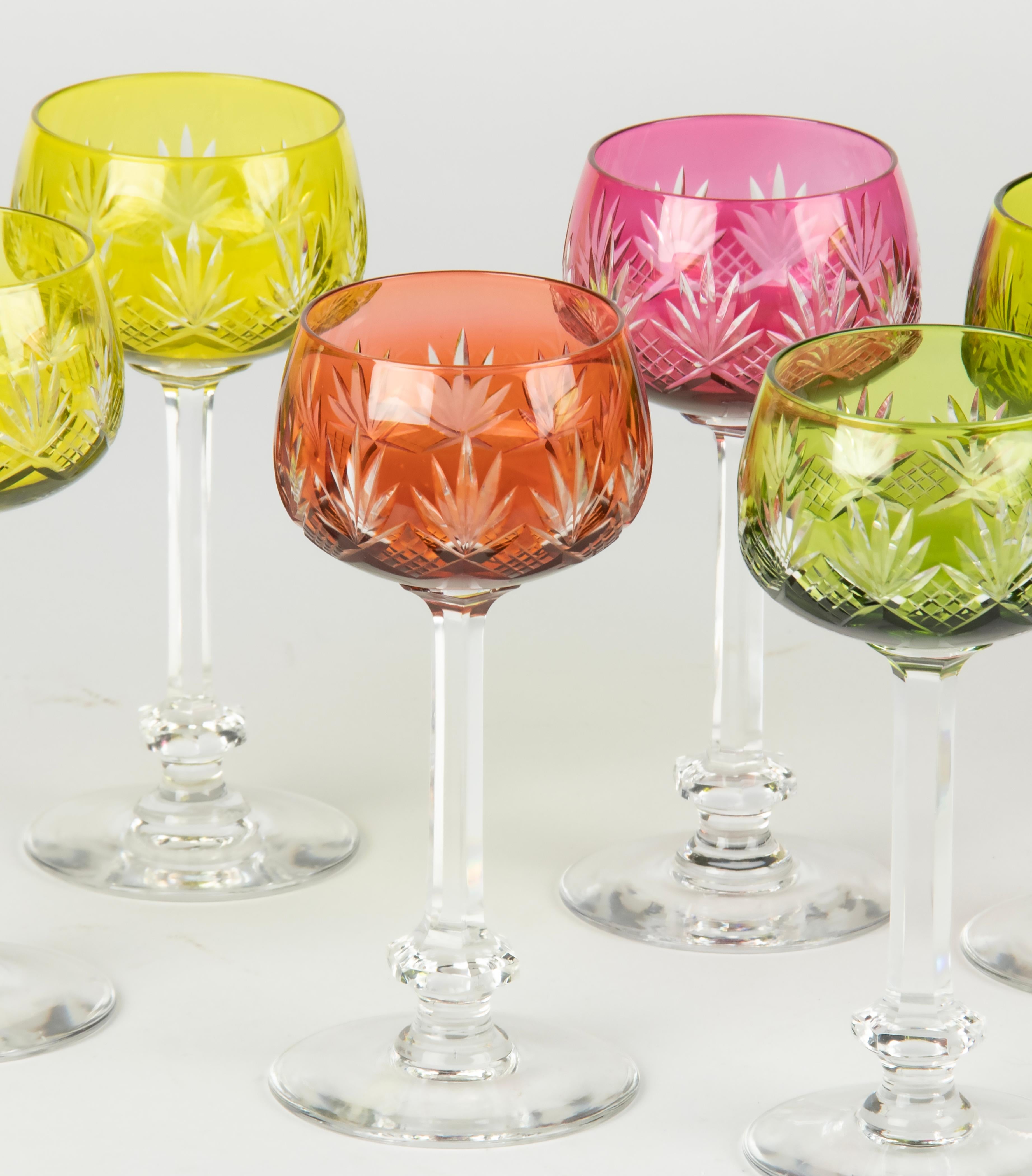 verres cristal couleur occasion