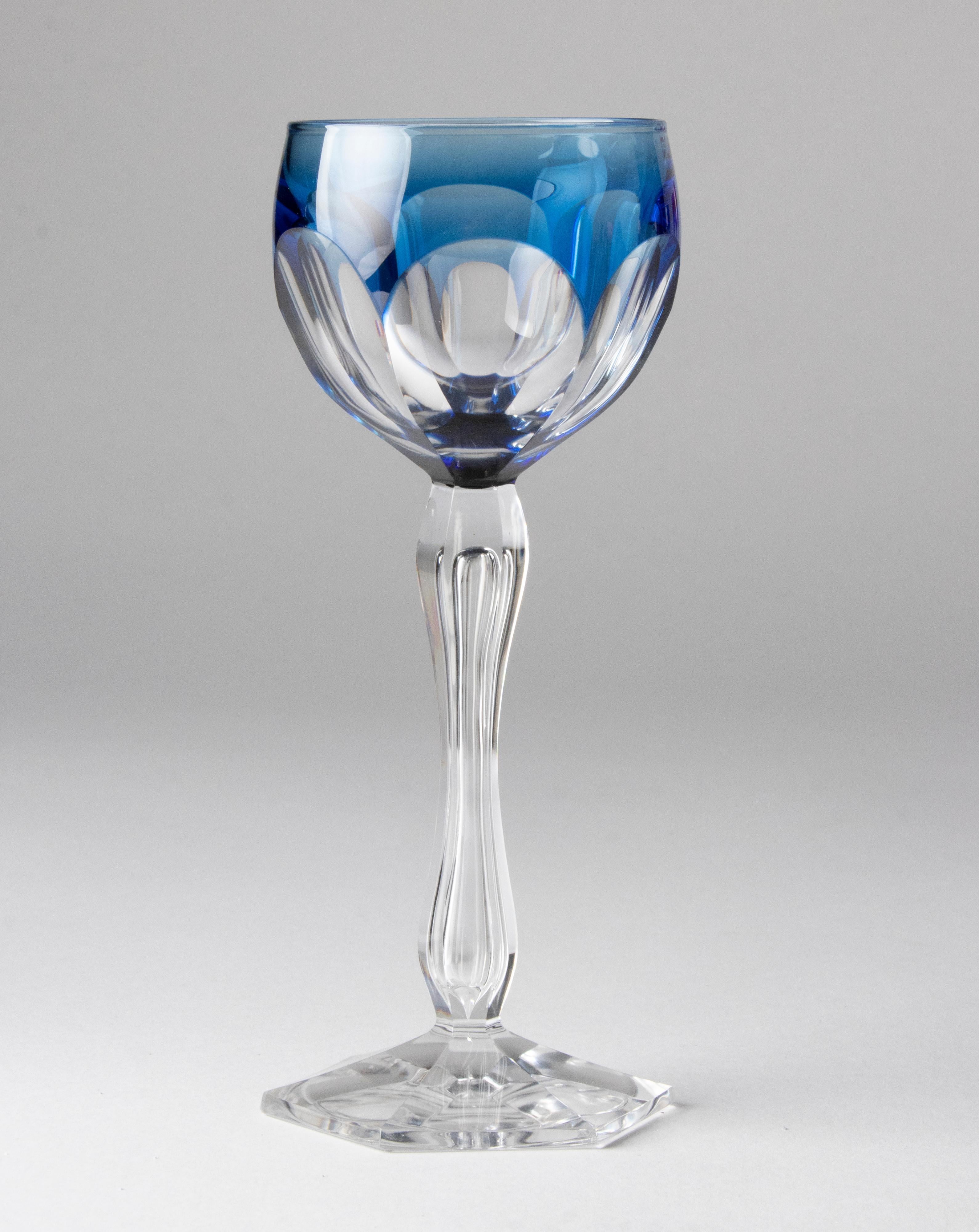 colorful crystal wine glasses