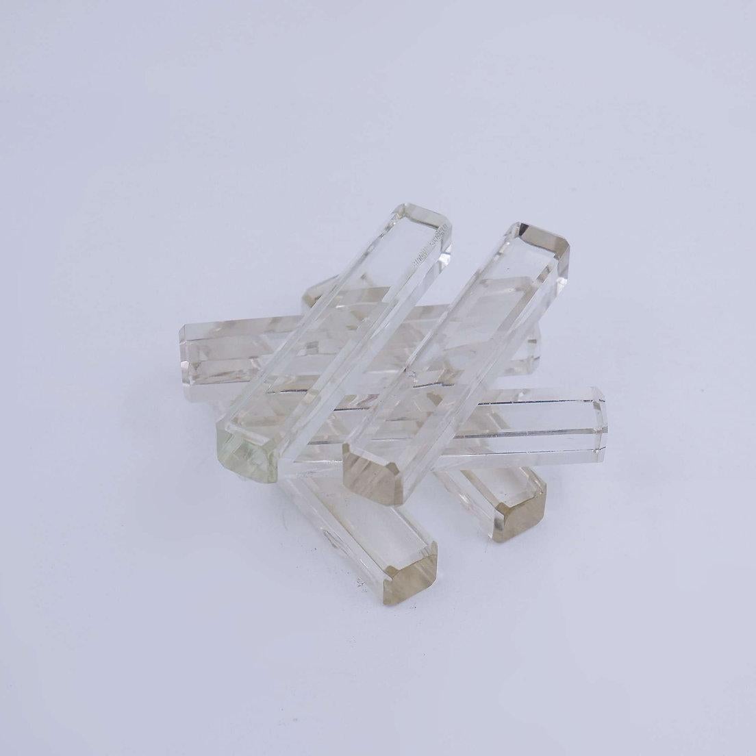 Set von 6 Kristallmesserhaltern - ca. 1980 - Tschechoslowakei im Angebot 2