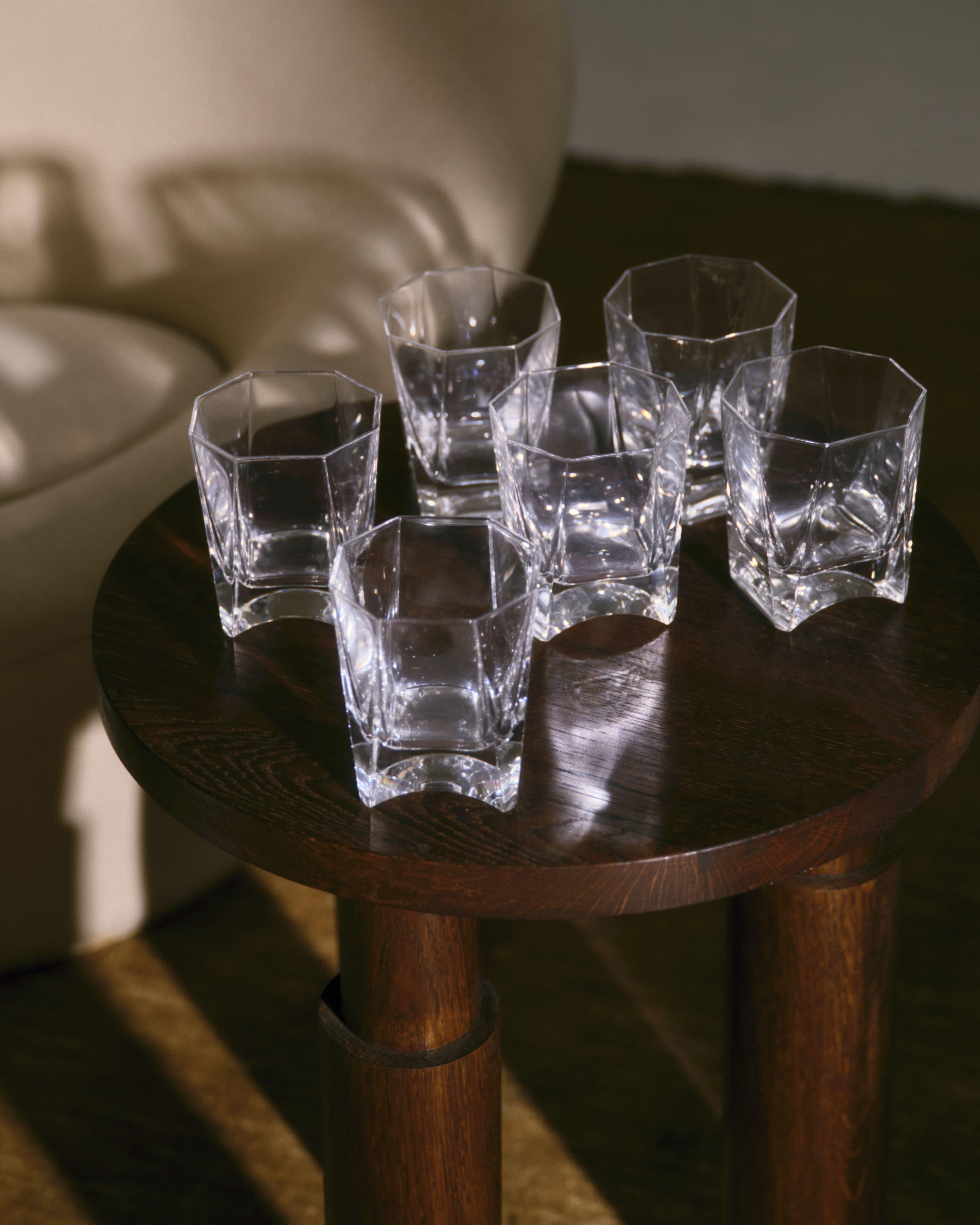 Satz von 6 Kristall-Whiskygläsern (20. Jahrhundert) im Angebot