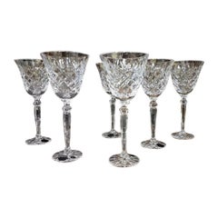 Ensemble de 6 verres à vin ou à eau en cristal (9,5 fl_oz) - fabriqués à la main