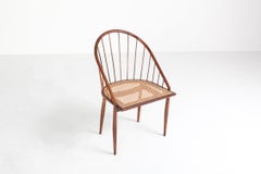 Pair of Curva Dining Chairs by Joaquim Tenreiro. Two pairs available.