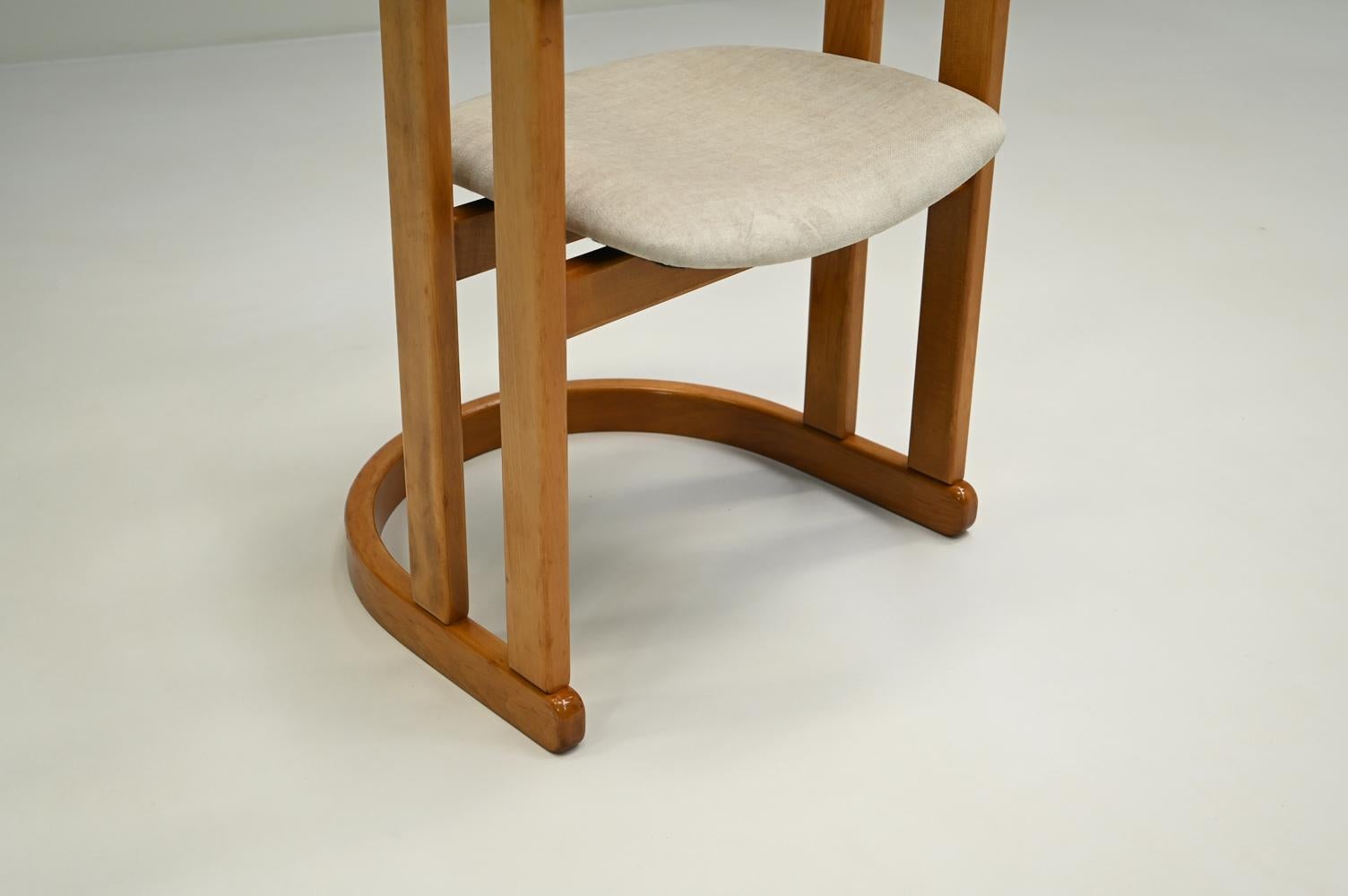 Juego de 6 sillas de comedor de madera de haya curverd, años 60 Alemania. en venta 1