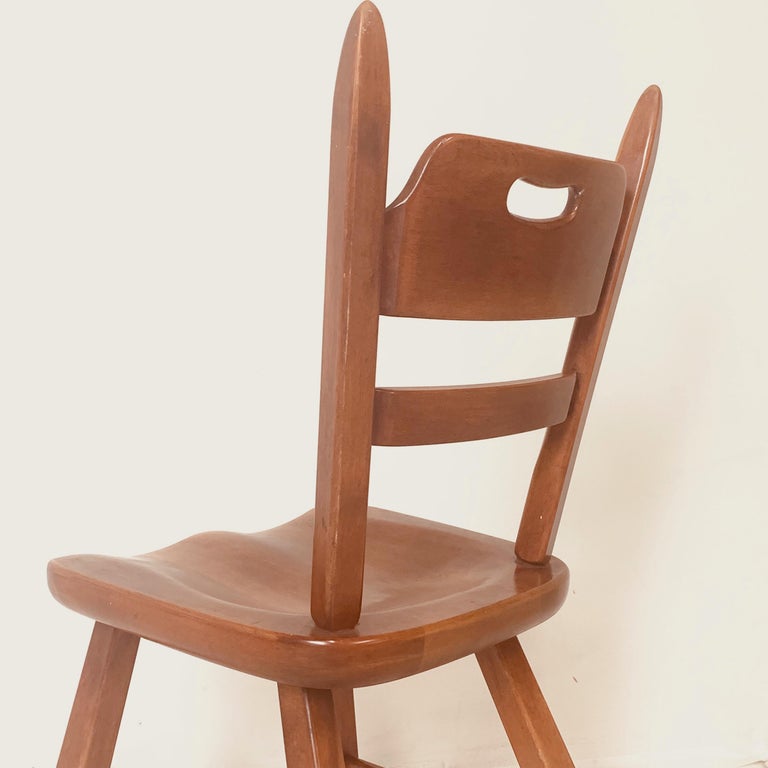 Set of 6 Cushman Vermont Rock Maple Dining Chairs Designed by Herman