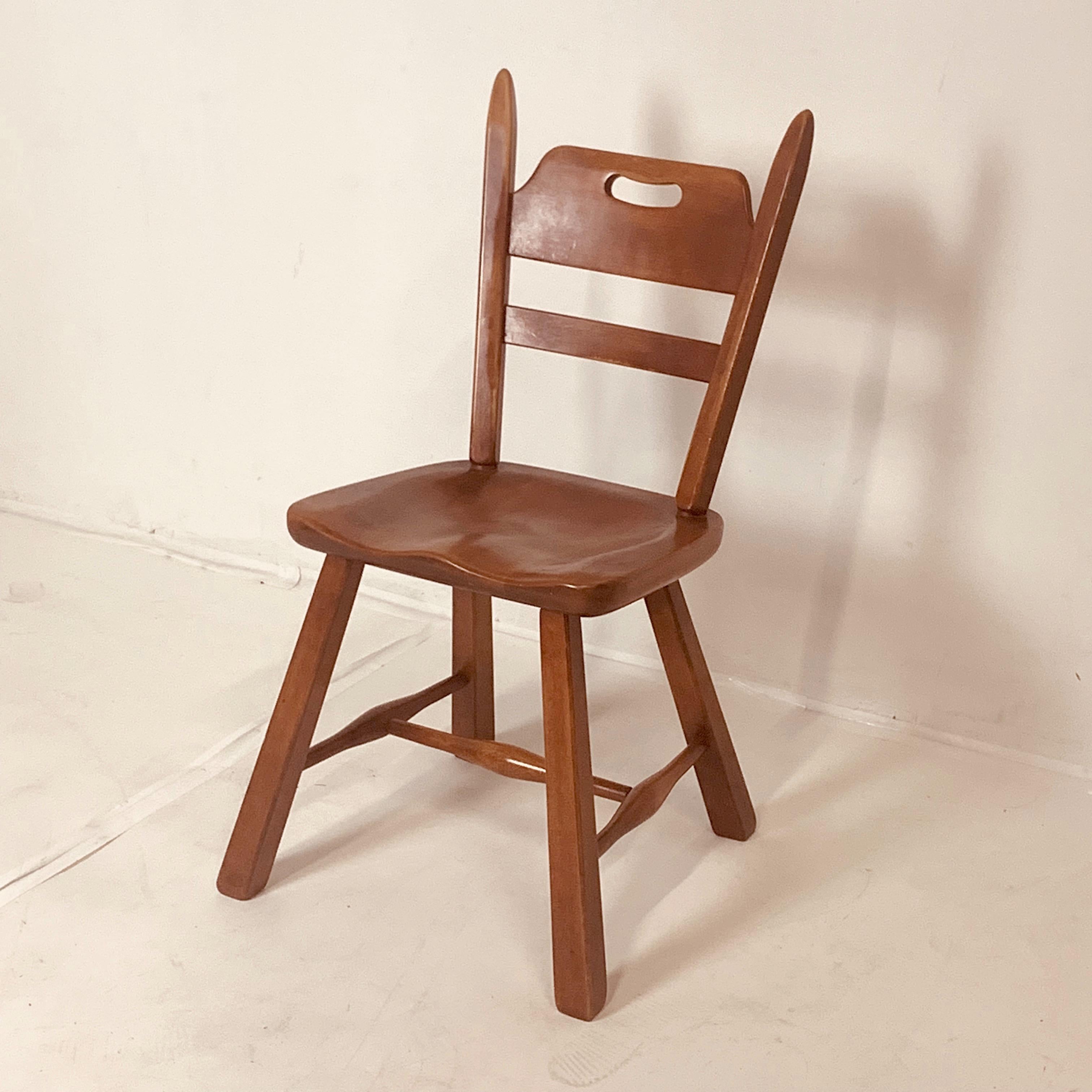 Set of 6 Cushman Vermont Rock Maple Dining Chairs Designed by Herman DeVries In Good Condition In Hudson, NY