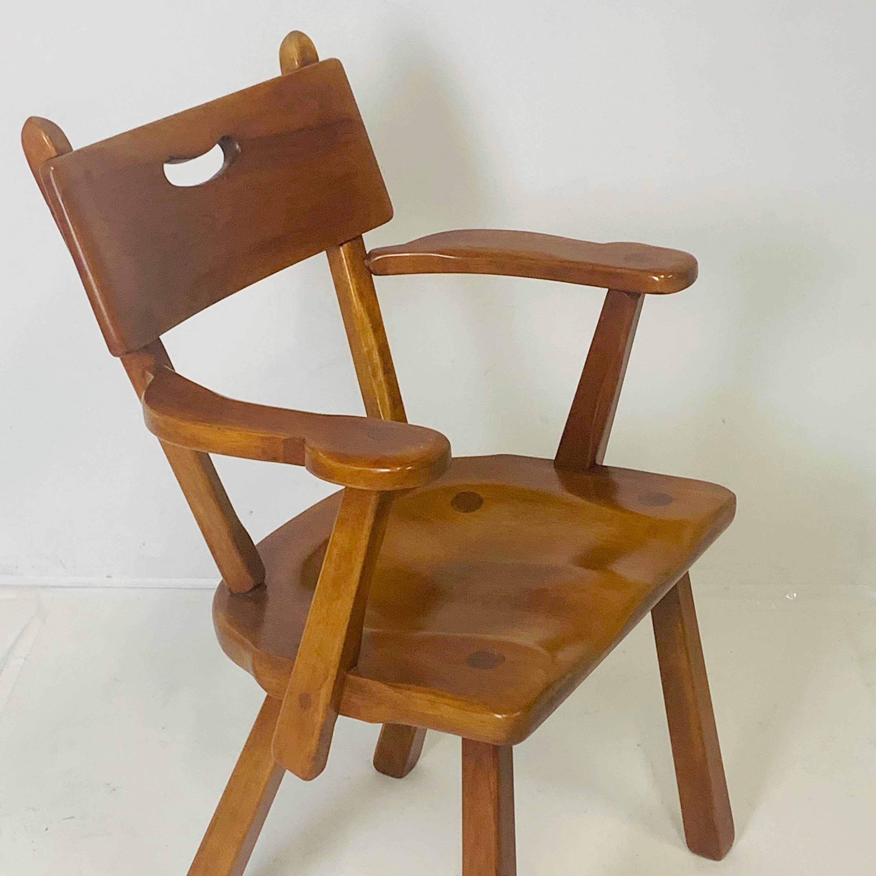 20th Century Set of 6 Cushman Vermont Rock Maple Dining Chairs Designed by Herman DeVries