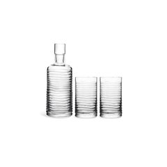 Set di 6 bicchieri a sfera di cristallo tagliato Barware Long Drink Realizzati a mano in Italia