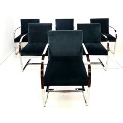 Juego de 6 sillones Cy Mann con barra plana estilo Brno