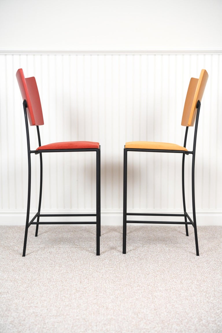 Set of '6' Dakota Jackson Postmodern Bar Stools For Sale at 1stDibs