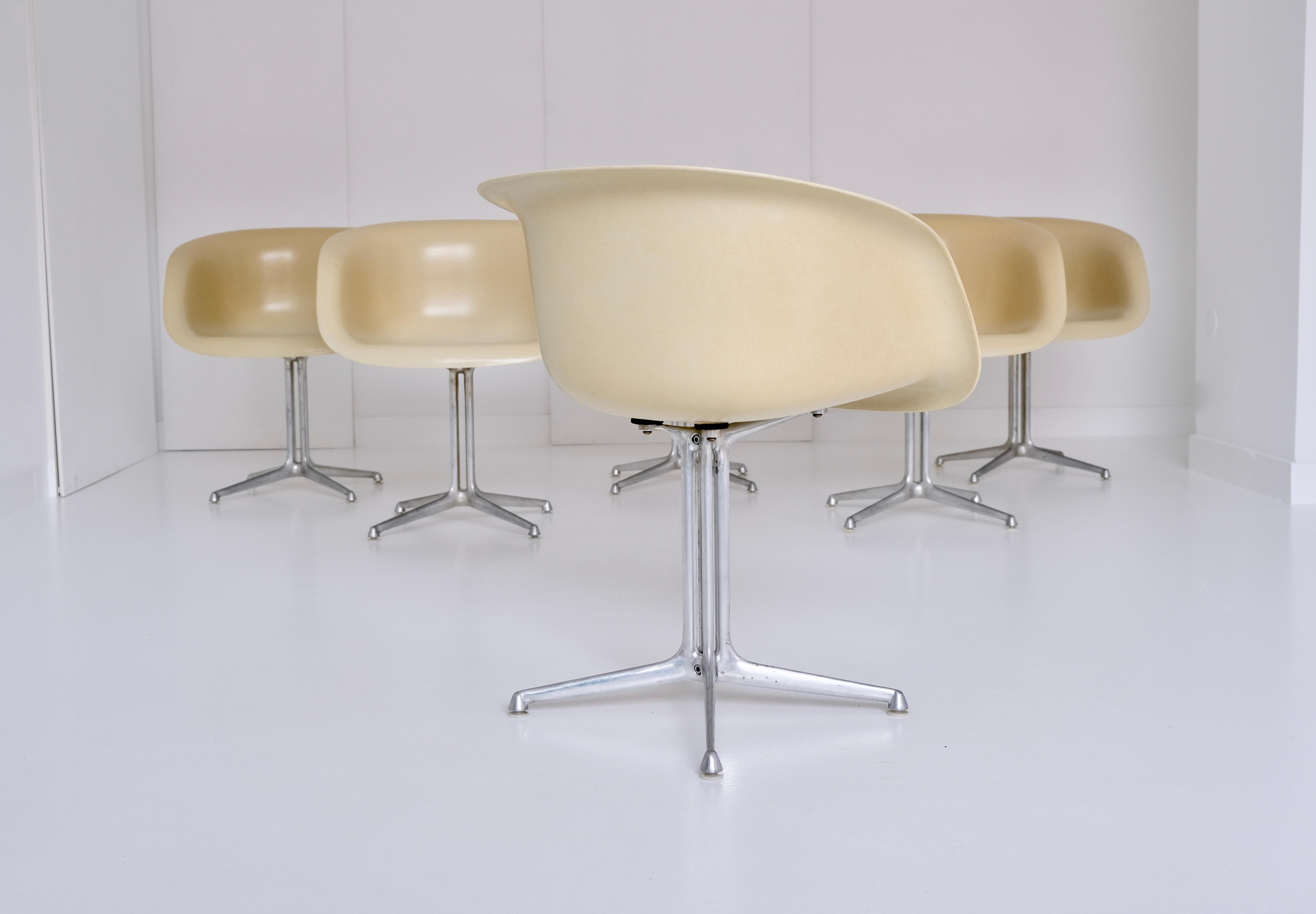 20th Century Set of 6 DAL 'Dining Armchair La Fonda' by Ray & Charles Eames for Herman Miller