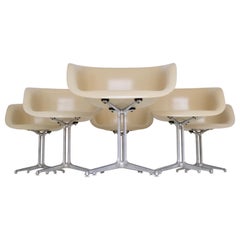 Set of 6 DAL 'Dining Armchair La Fonda' by Ray & Charles Eames for Herman Miller