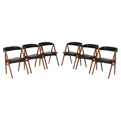 Set of 6 Danish Afromosia Dining Chairs by Kai Kristiansen