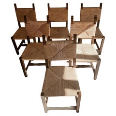 Used Set of 6 danish dining 1920 wicker chairs