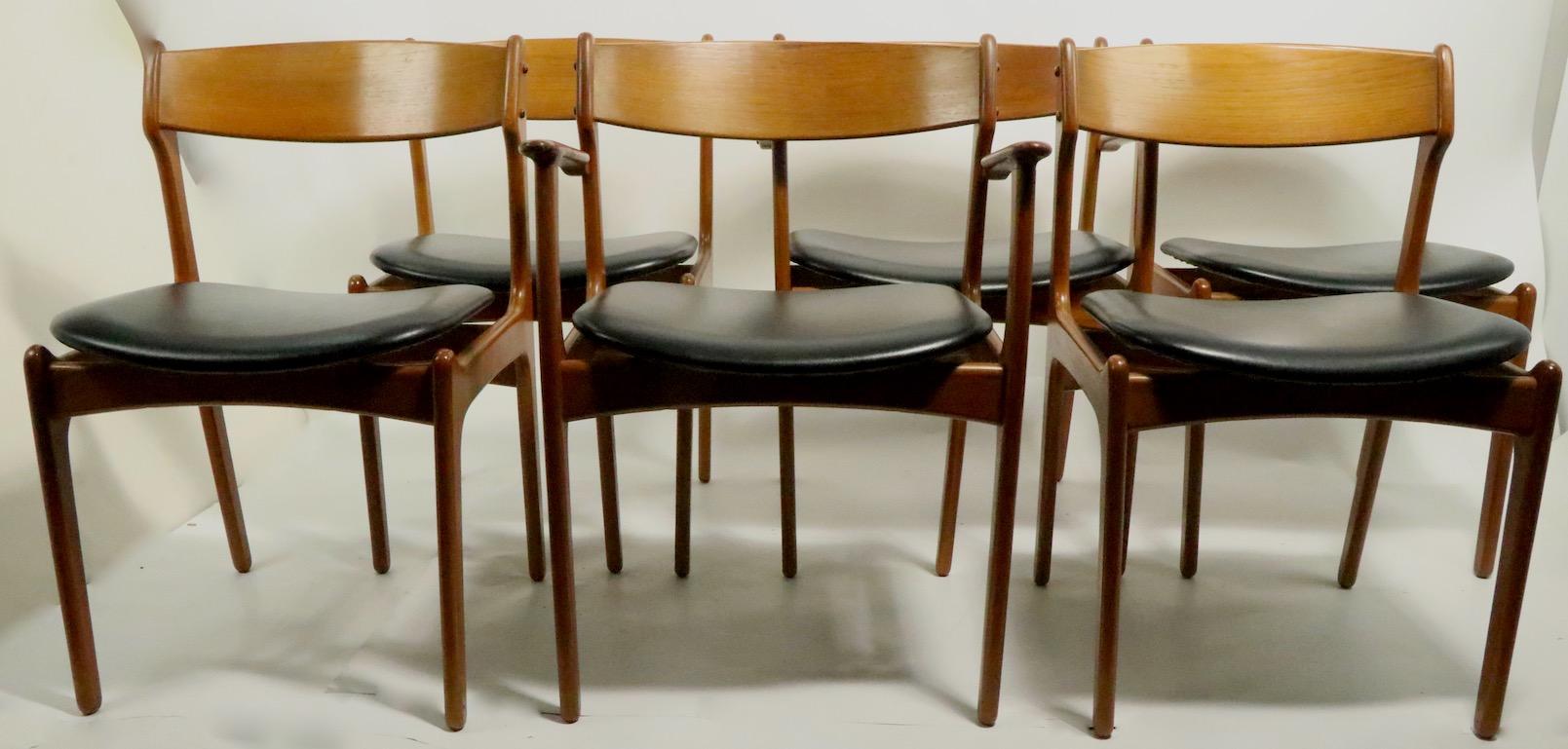 Set of 6 Danish Dining Chairs by Erik Buch for Oddense Maskinsnedkeri 12