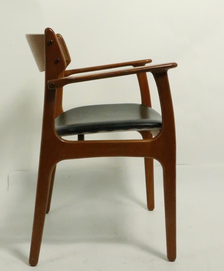 Upholstery Set of 6 Danish Dining Chairs by Erik Buch for Oddense Maskinsnedkeri