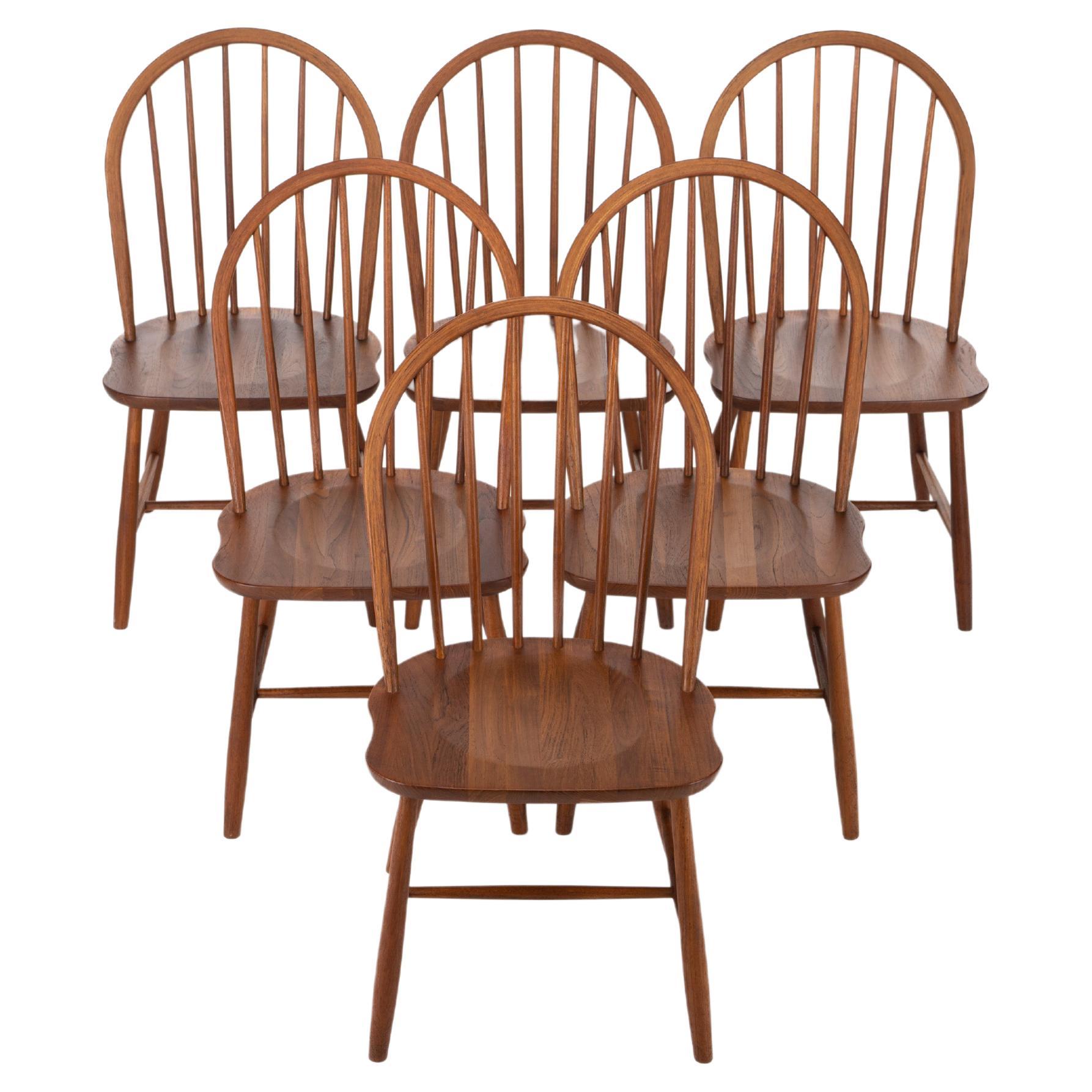 Set of 6 Danish Dining Chairs by Erik Ole Jørgensen for Tarm Stole and  Mobelfabrik For Sale at 1stDibs