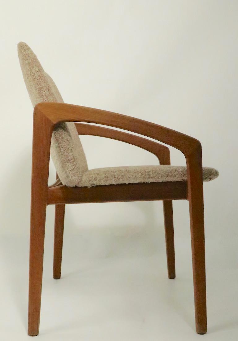 Scandinavian Modern Set of 6 Danish Dining Chairs by Henning Kjaernulf for Korup Stolefabrik