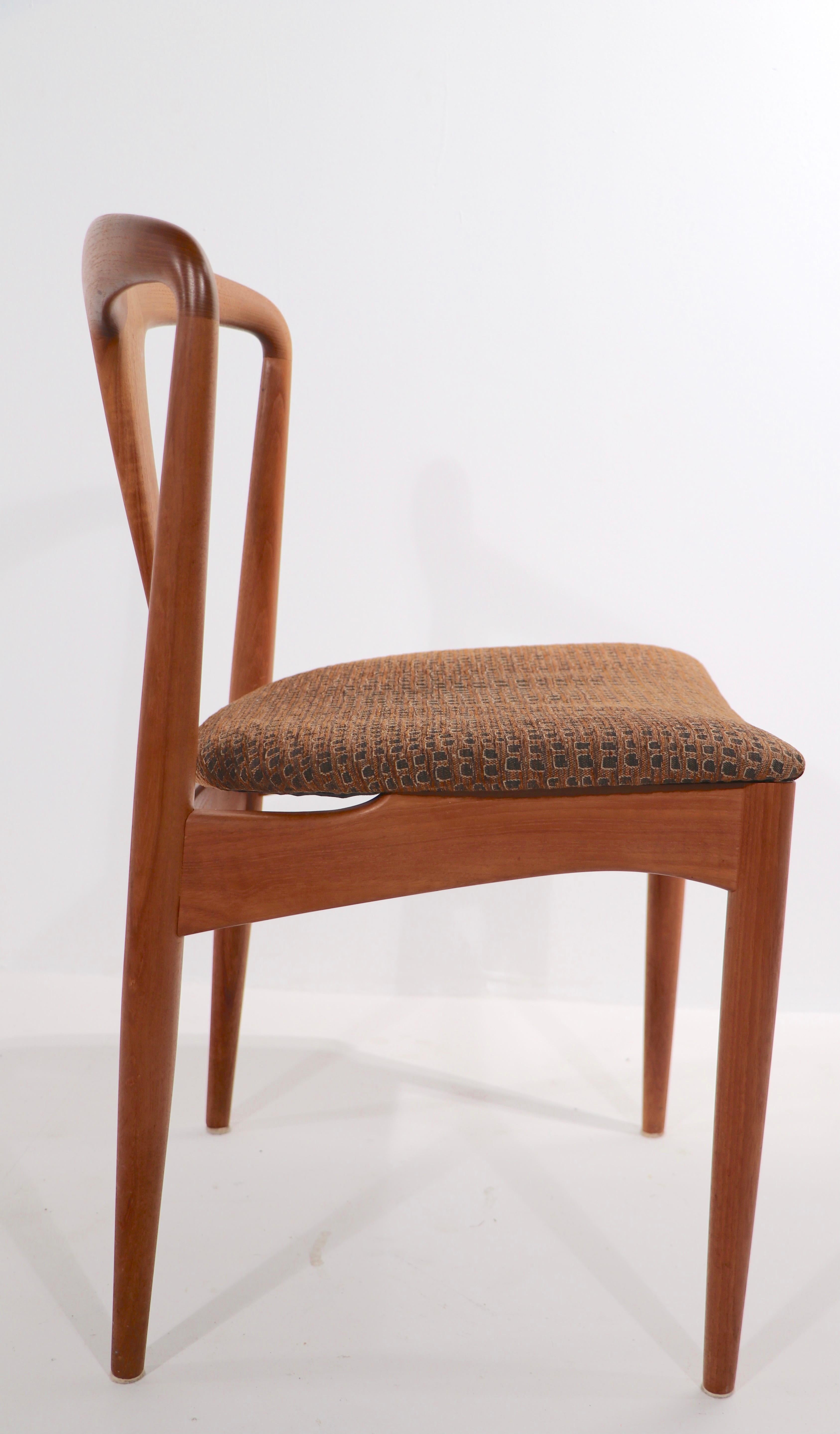 Upholstery Set of 6 Danish Dining Chairs Juliane by Johannes Andersen Uldum Møbelfabrik