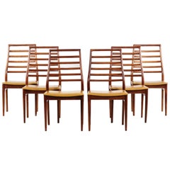 Vintage Set of 6 Danish Dining Chairs Scandinavian Design