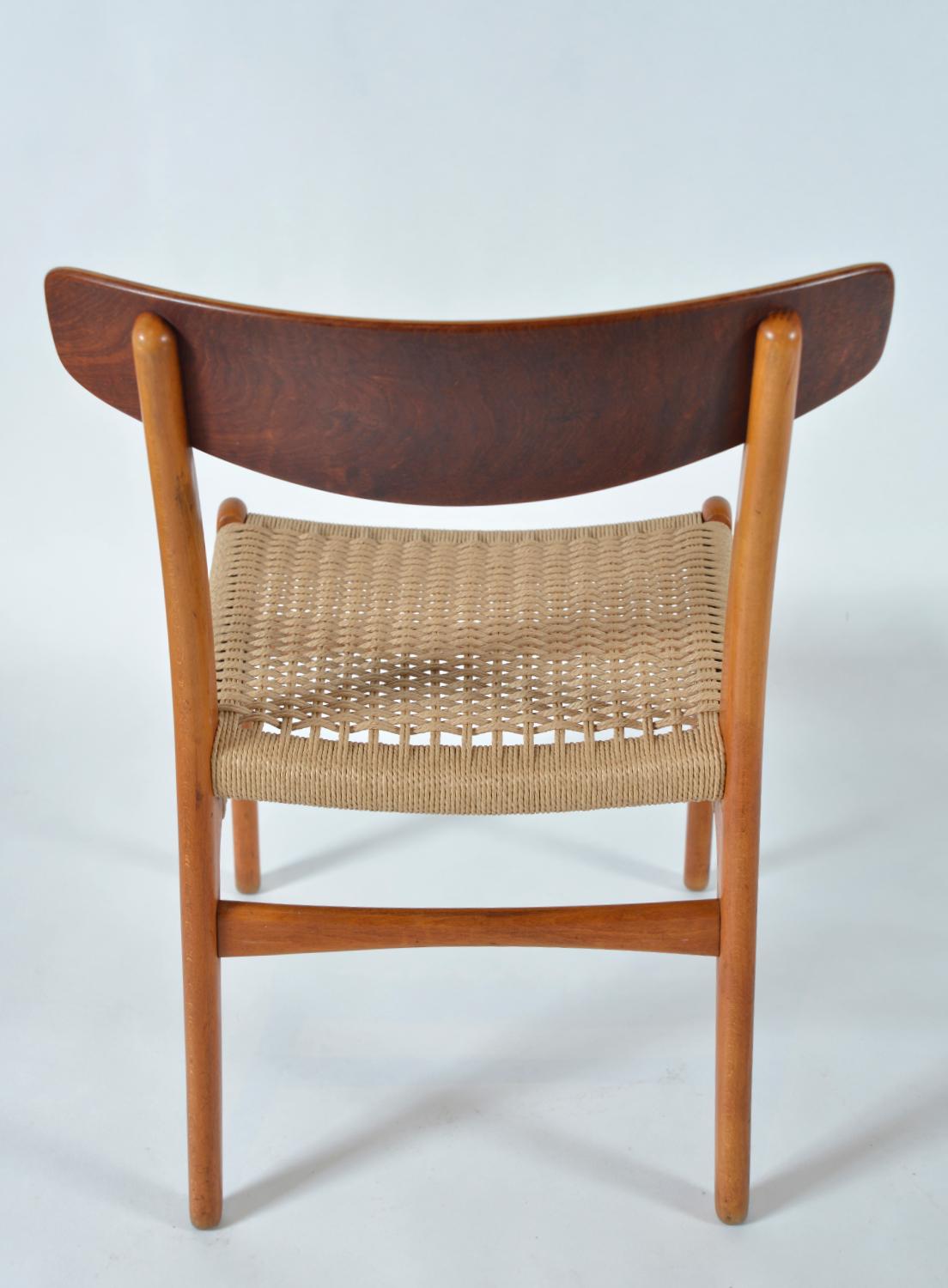 Set di 6 sedie da pranzo danesi Hans Wegner CH-23 in Beeche e Teak Carl Hansen 1950s in vendita 5