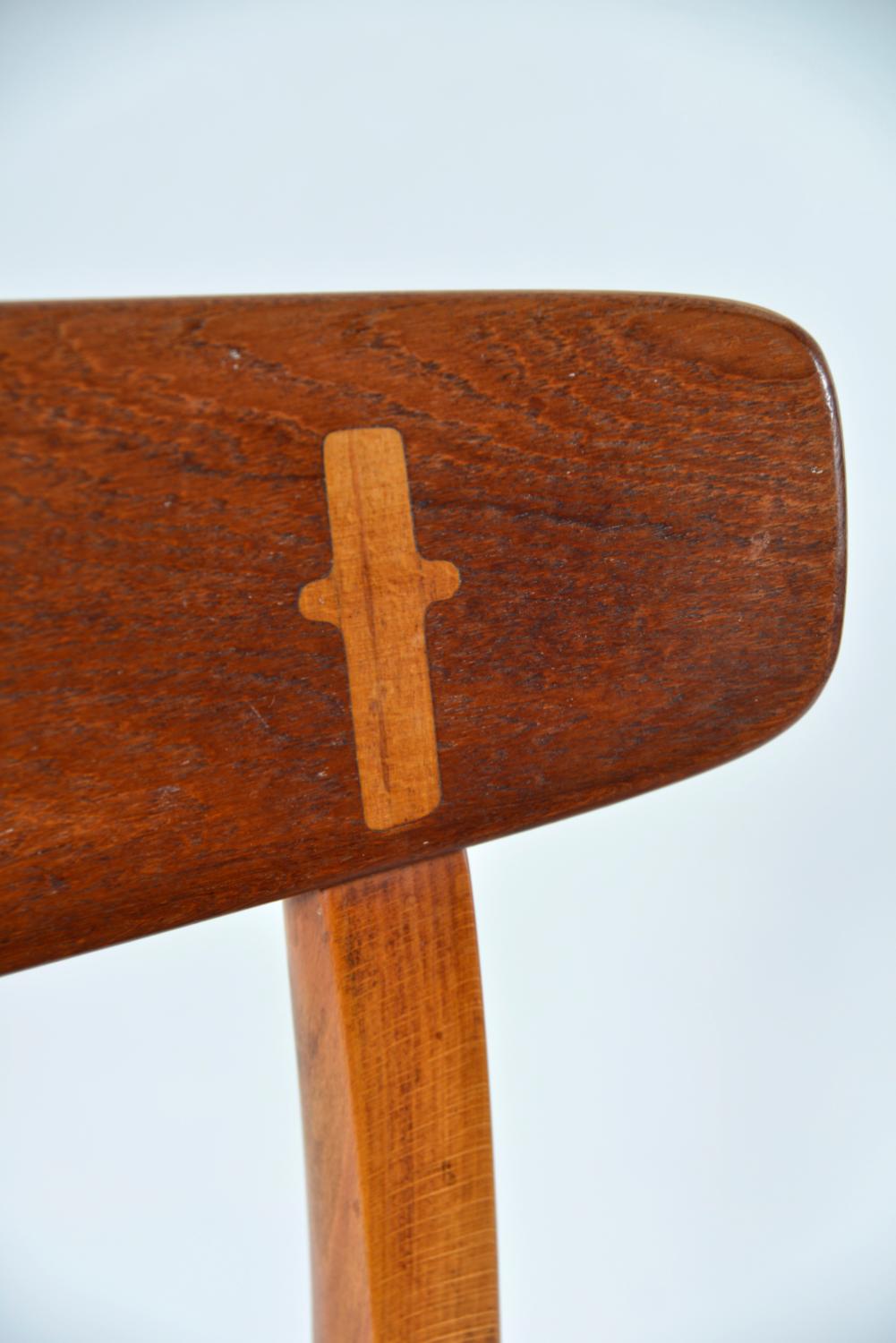 Set di 6 sedie da pranzo danesi Hans Wegner CH-23 in Beeche e Teak Carl Hansen 1950s in vendita 7