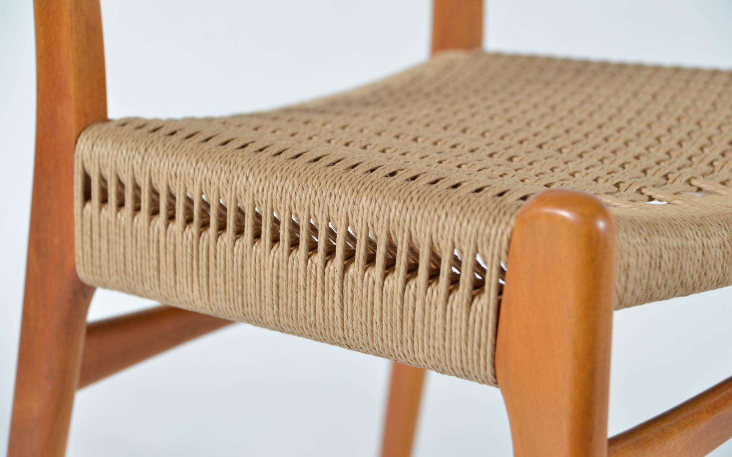 Set di 6 sedie da pranzo danesi Hans Wegner CH-23 in Beeche e Teak Carl Hansen 1950s in vendita 8