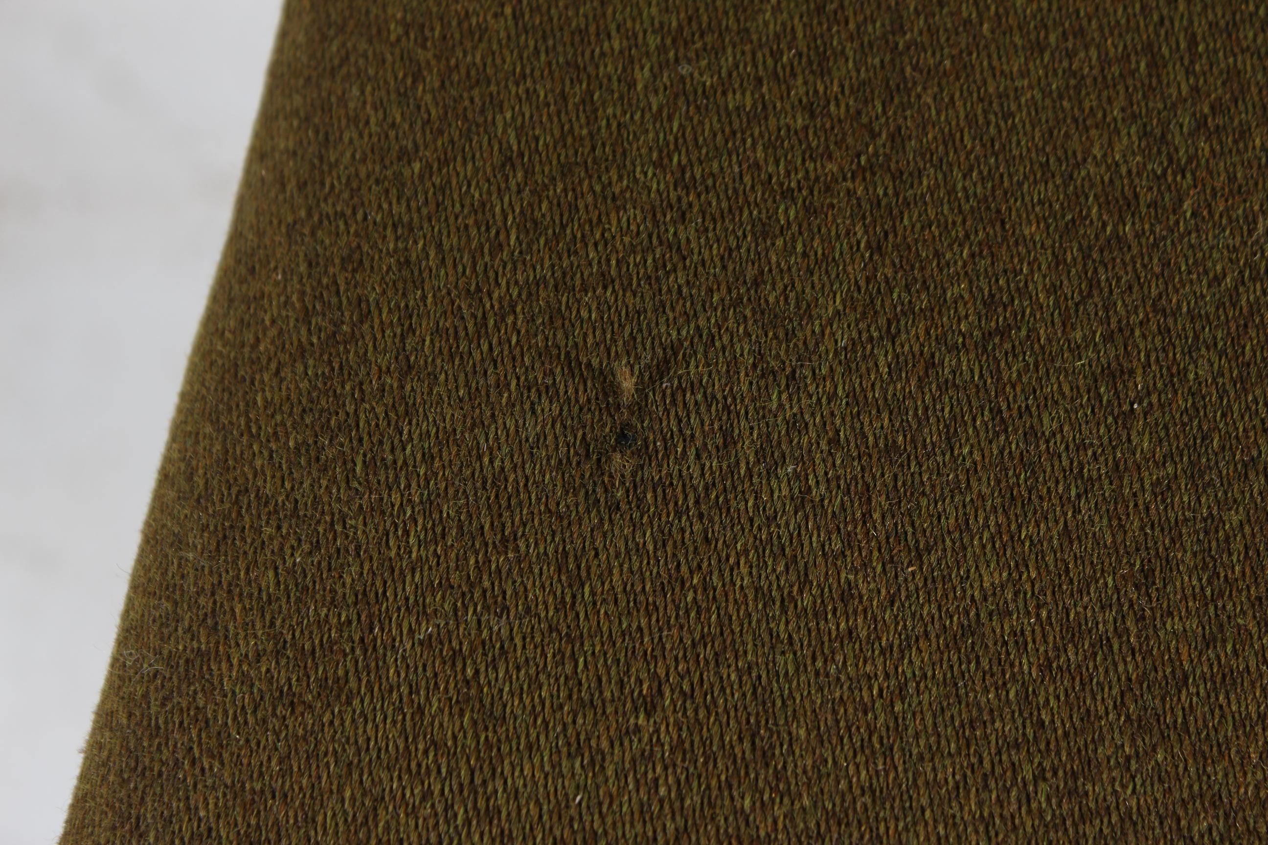 Late 20th Century Set of 6 Danish Henning Kjærnulf Razor Blade Chairs of Oak + Original Wool 1970s For Sale