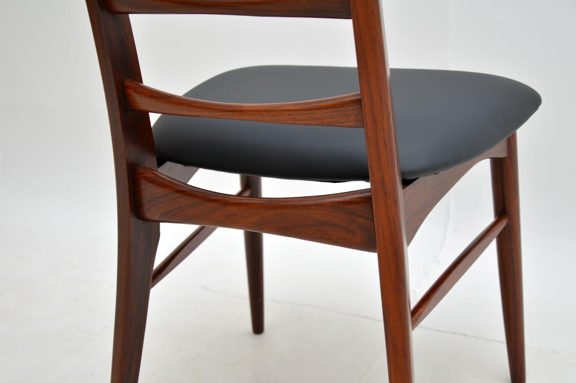 Set of Six Danish Dining Chairs by Niels Koefoed For Sale 5