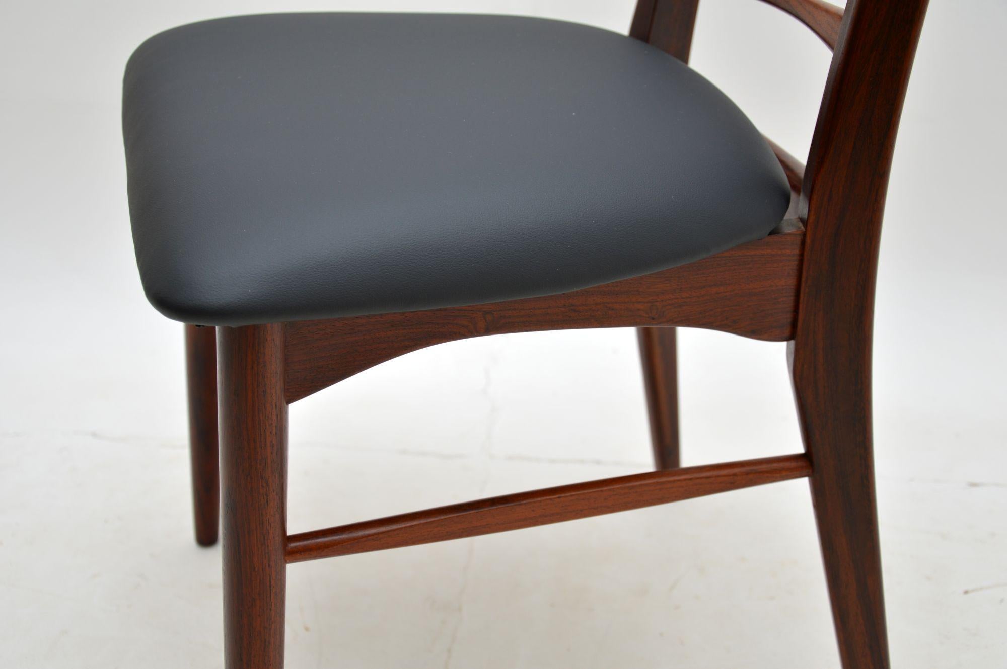 Set of Six Danish Dining Chairs by Niels Koefoed For Sale 4