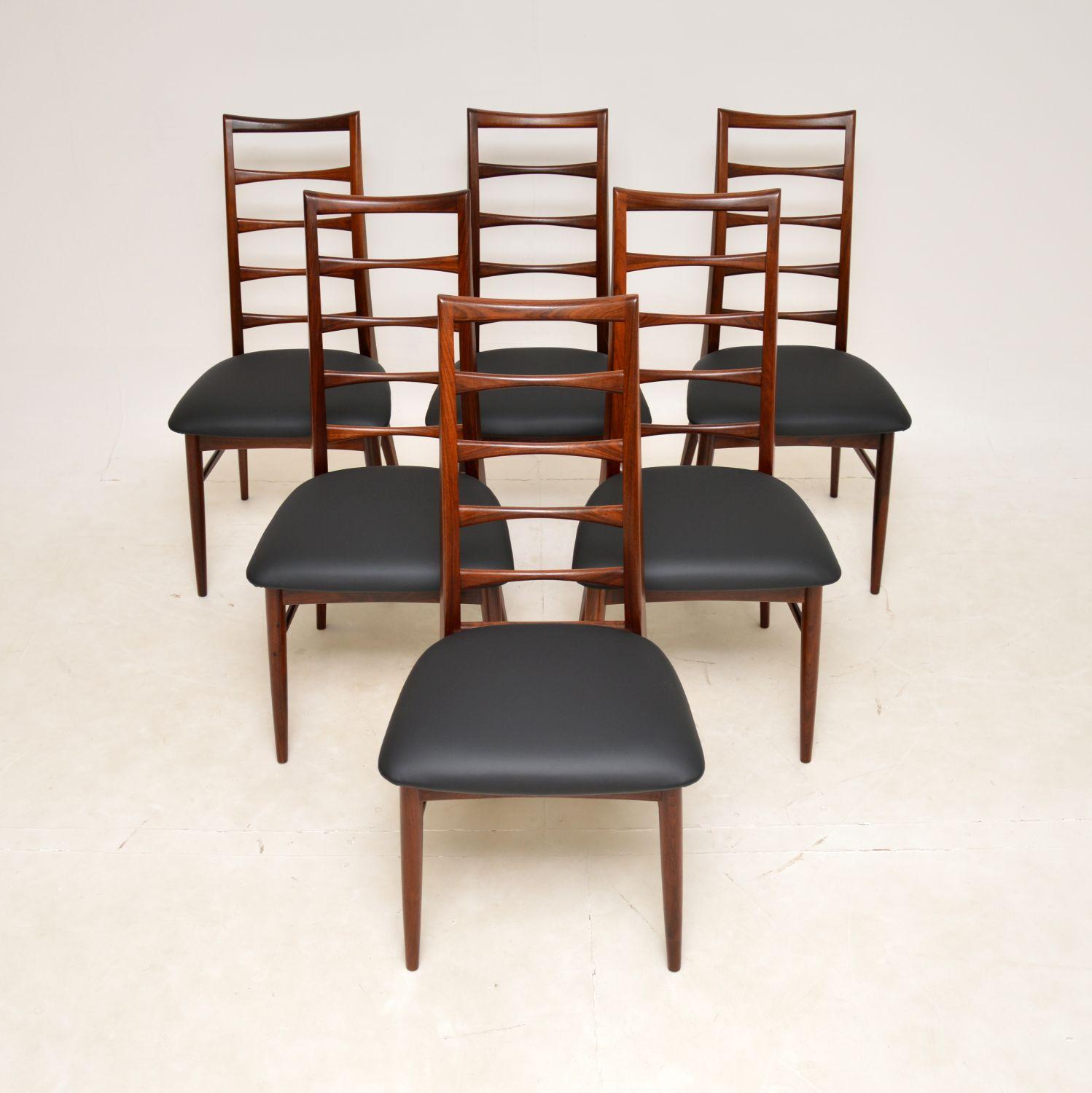 Mid-Century Modern Set of Six Danish Dining Chairs by Niels Koefoed For Sale
