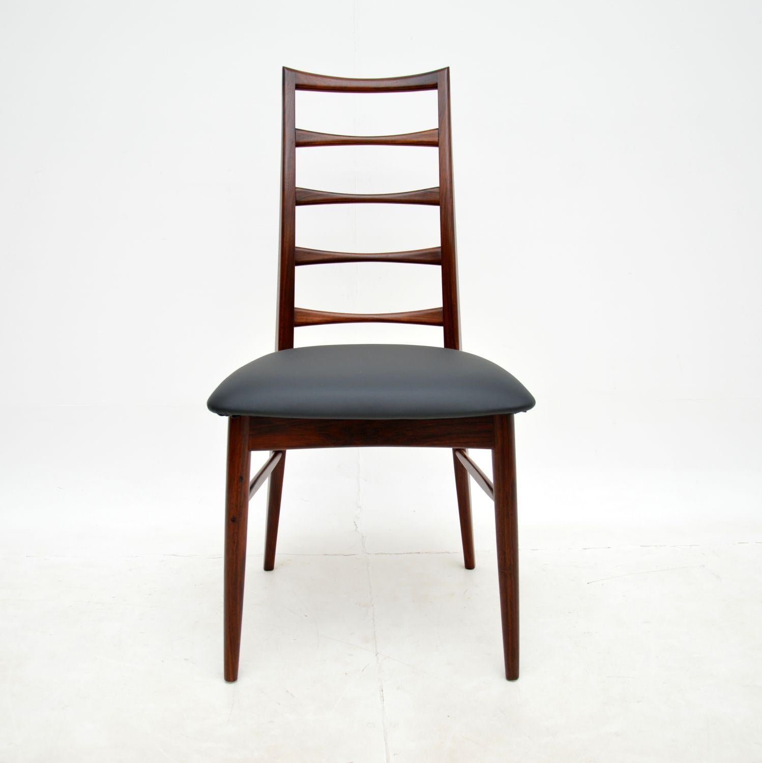 Wood Set of Six Danish Dining Chairs by Niels Koefoed For Sale