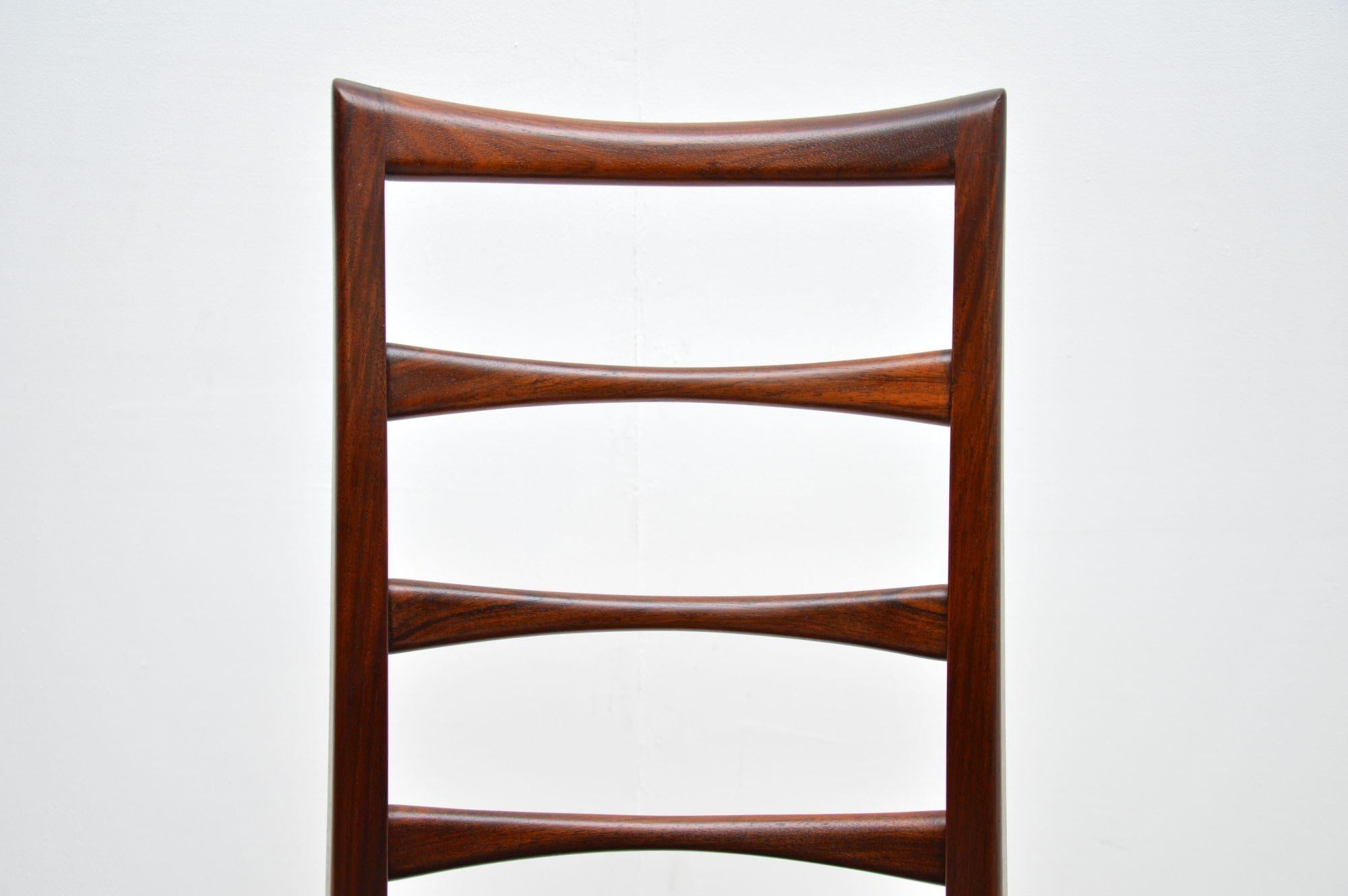 Set of Six Danish Dining Chairs by Niels Koefoed For Sale 3