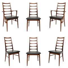 Vintage Set of 6 Danish 'Lis' Dining Chairs by Niels Koefoed