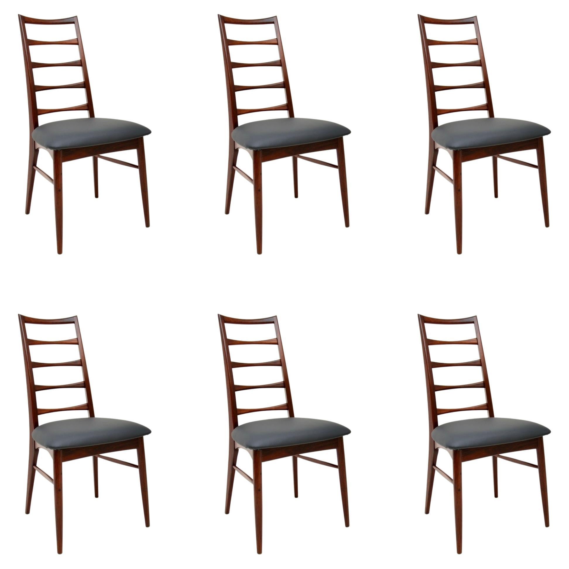 Ensemble de six chaises de salle à manger danoises par Niels Koefoed