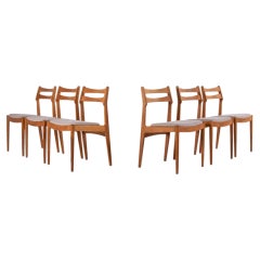 Set of 6 Danish MCM Oak Dining Chairs by Vamo Sønderborg, 1960s