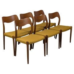 Set of 6 Danish Mid Century Chairs by Niels Moller for J.L. Mollers, c1960's