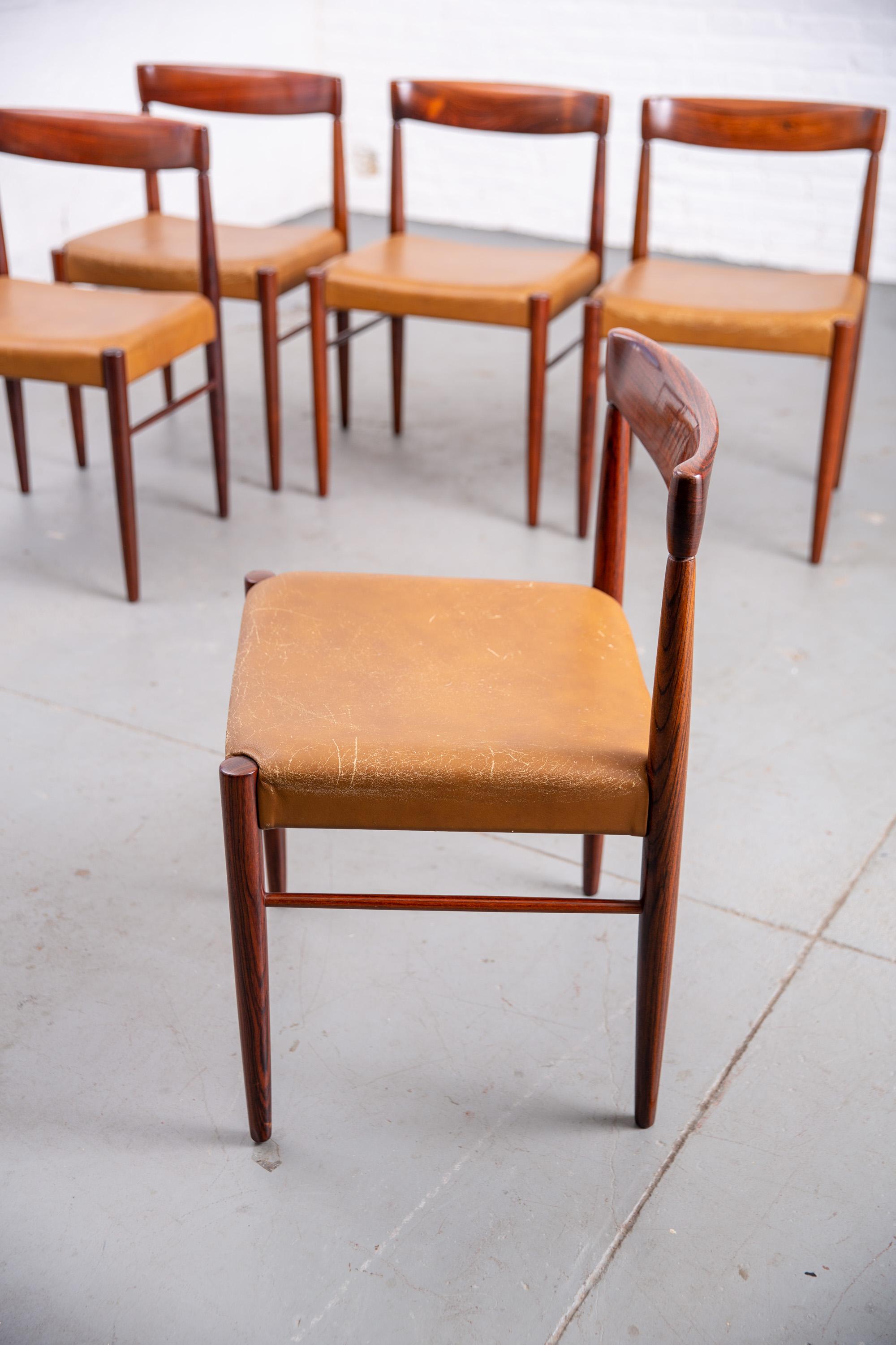 Set of 6 Danish Mid-Century Modern Dining Chairs 3