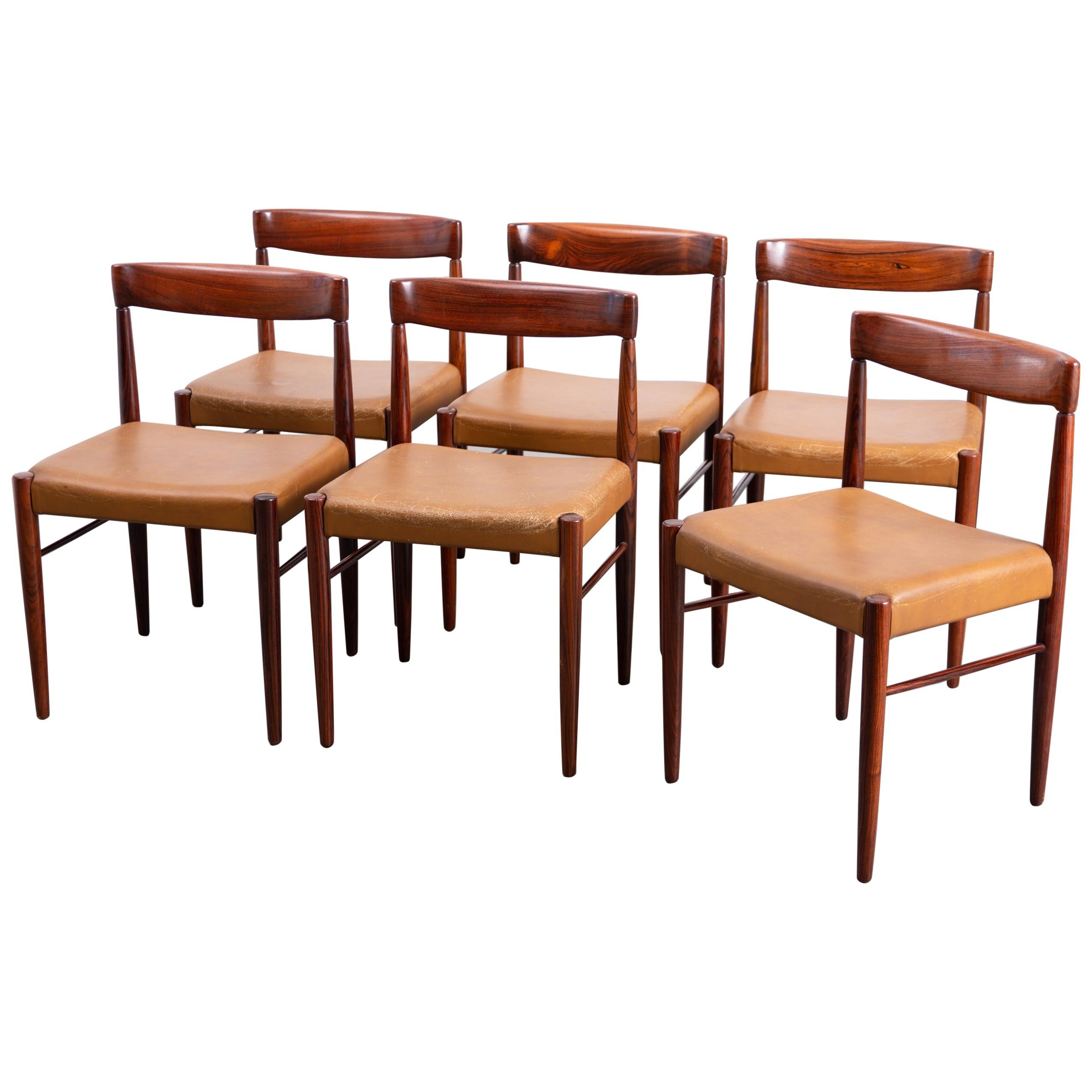 Set of 6 Danish Mid-Century Modern Dining Chairs