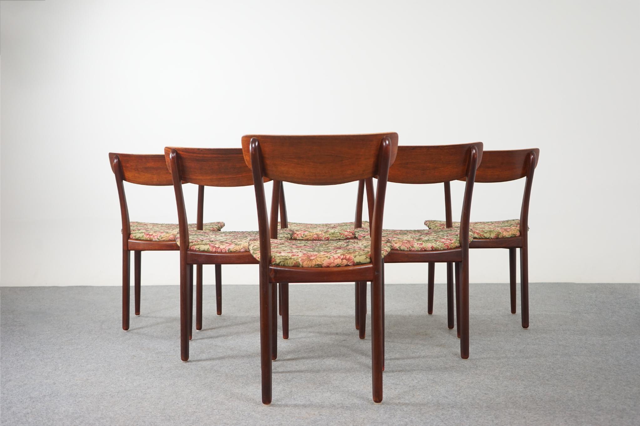 Set of 6 Danish Mid-Century Modern Rosewood Dining Chairs 4
