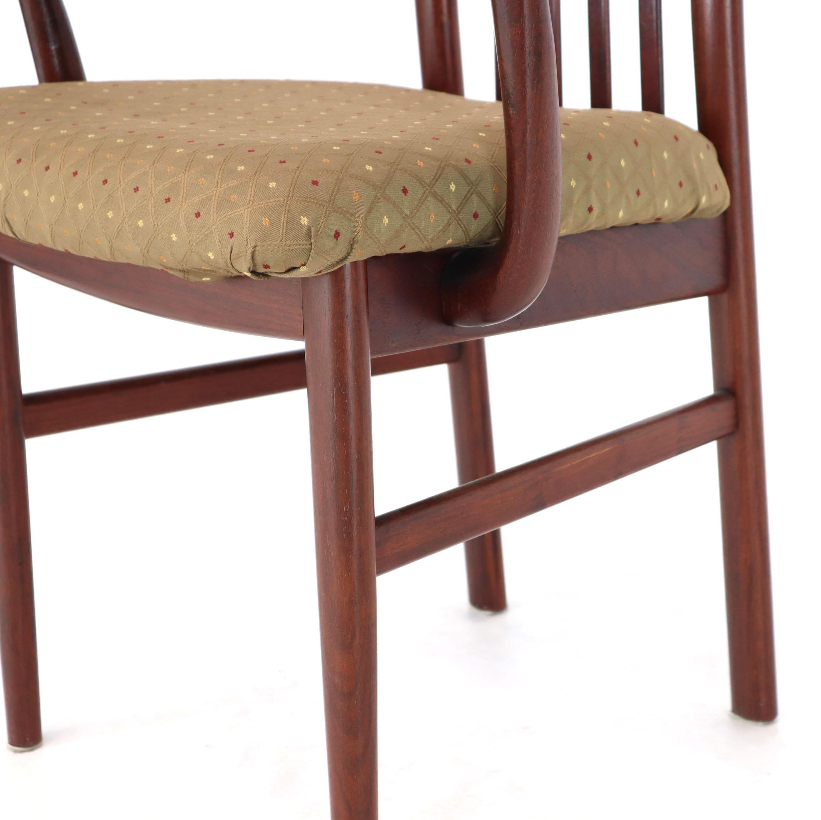 Set of 6 Danish Mid-Century Modern Rosewood Dining Chairs Two Armchairs 7