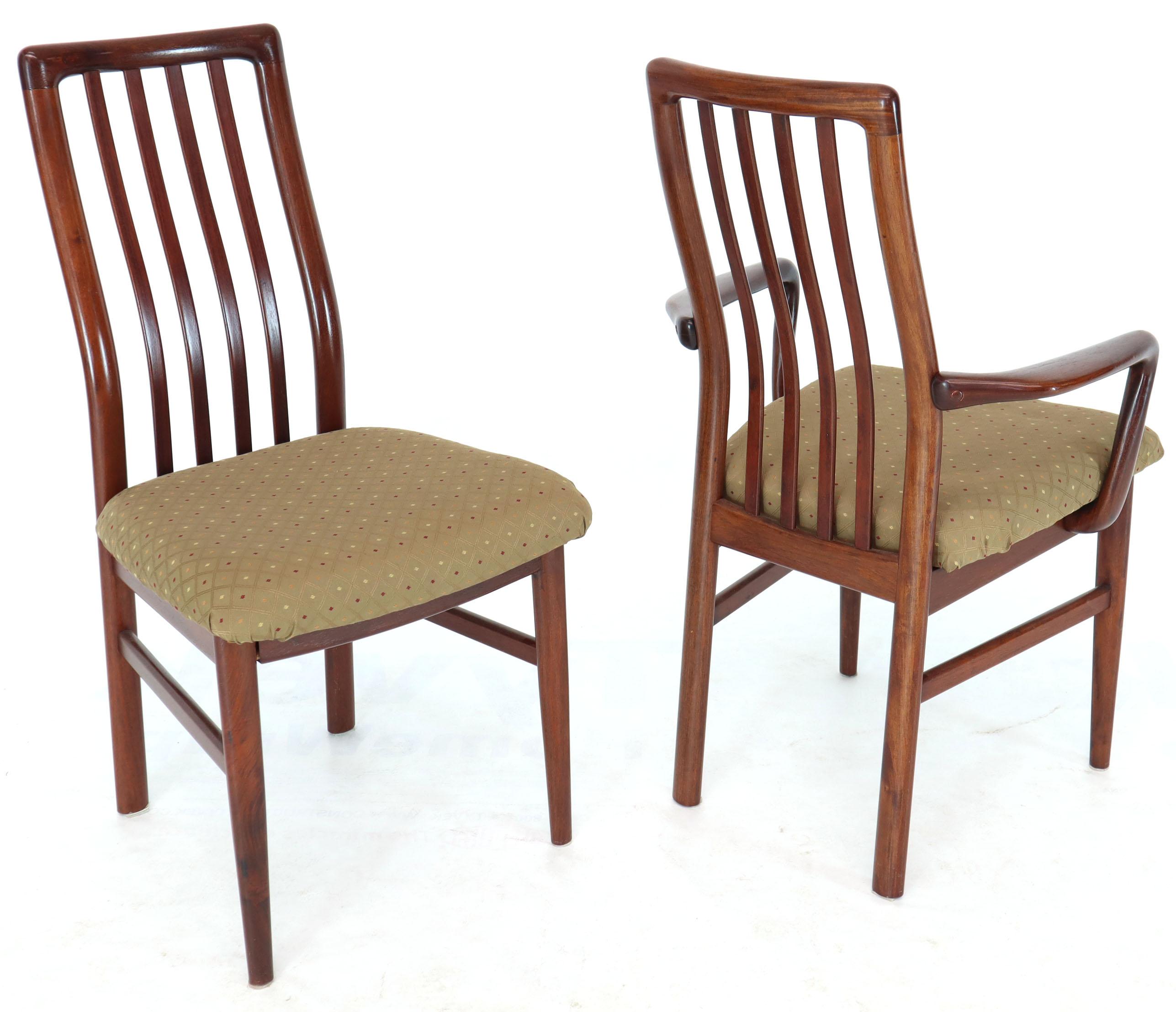 Set of 6 Danish Mid-Century Modern Rosewood Dining Chairs Two Armchairs 10
