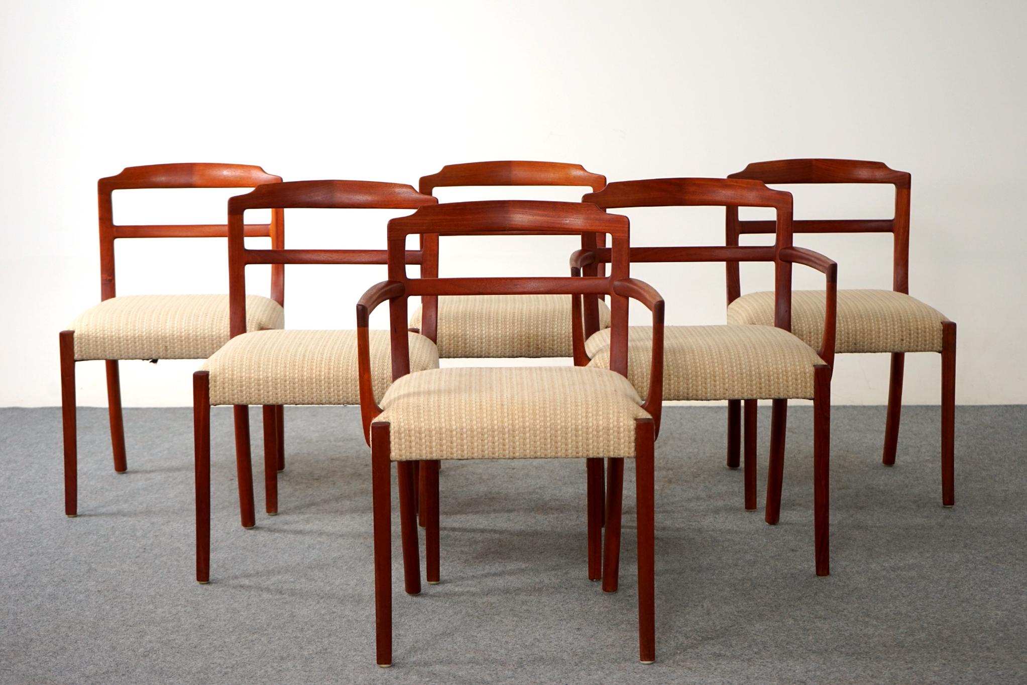 Set of 6 Danish Mid-Century Modern Teak Dining Chairs by Ole Wanscher 6