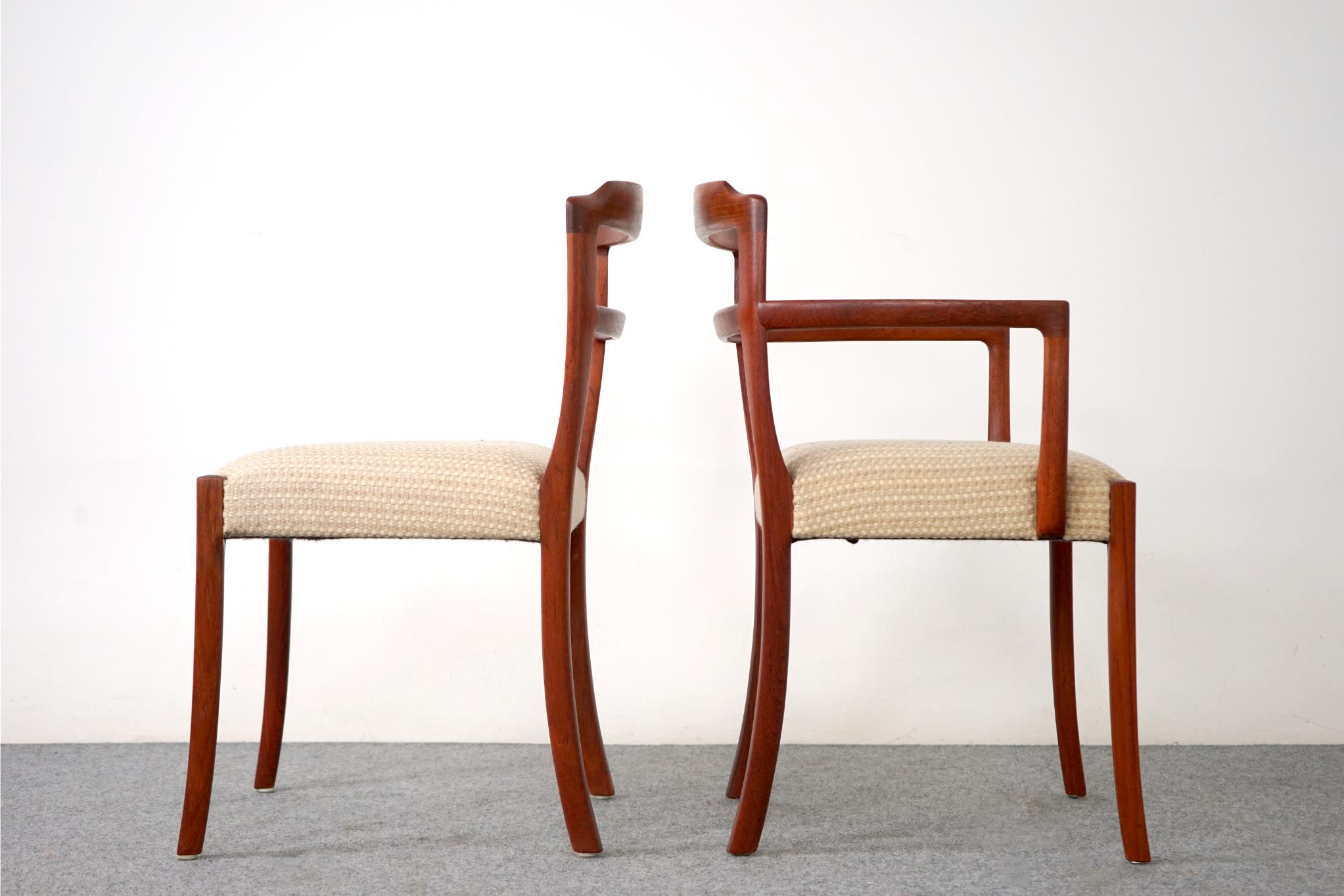 Set of 6 Danish Mid-Century Modern Teak Dining Chairs by Ole Wanscher In Good Condition In VANCOUVER, CA