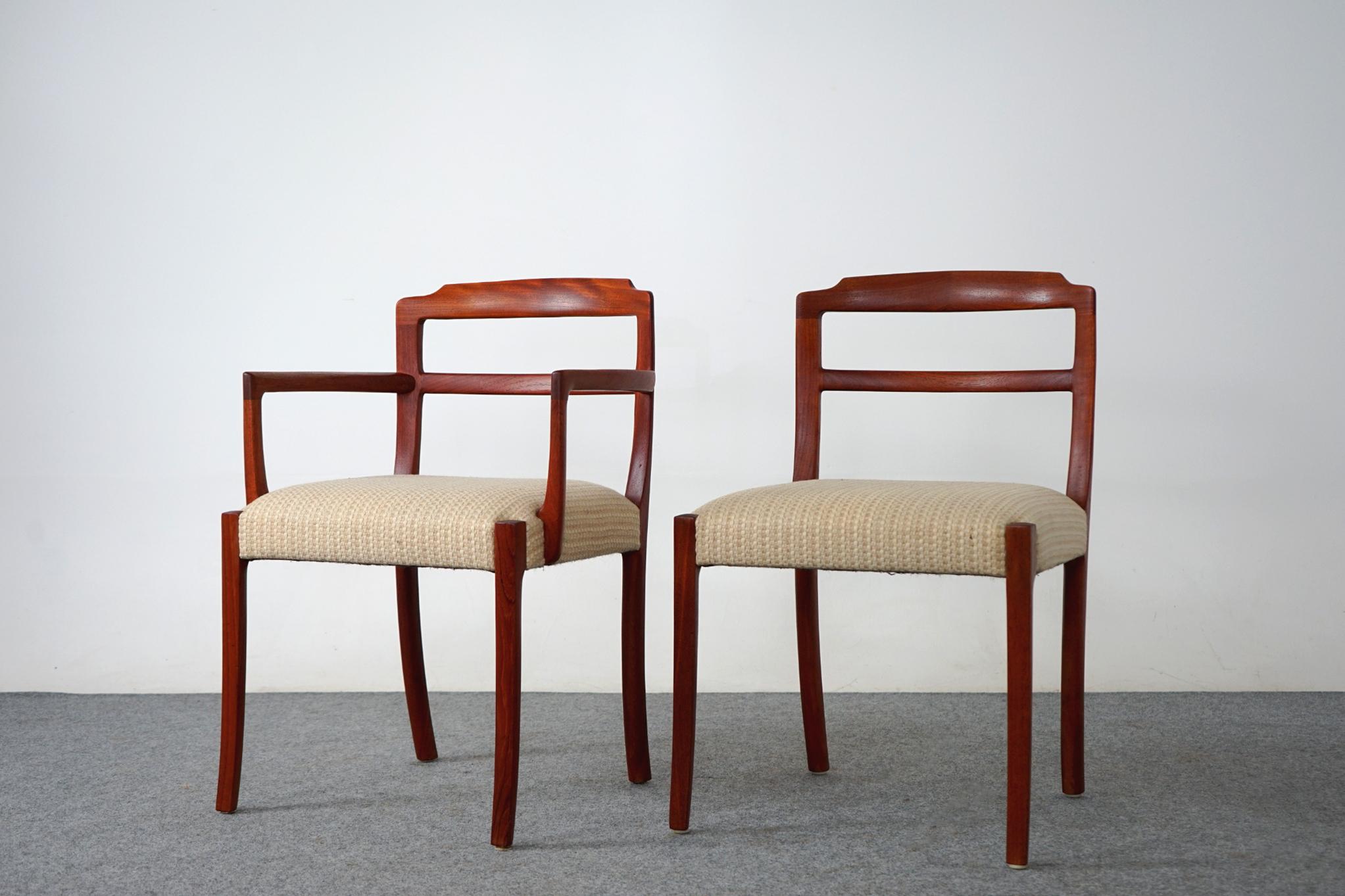 Set of 6 Danish Mid-Century Modern Teak Dining Chairs by Ole Wanscher 2