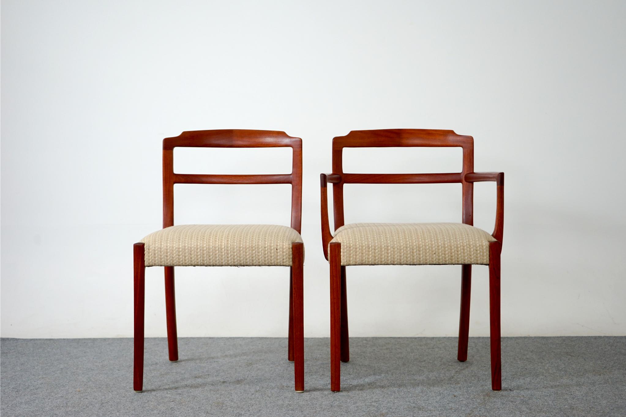 Set of 6 Danish Mid-Century Modern Teak Dining Chairs by Ole Wanscher 3