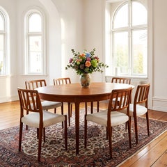 Set of 6 Danish Mid Century Modern Teak Model 83 Niels Moller Dining Chairs